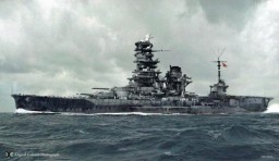 Japanese battleship/aircraft carrier Hyūga (Ise class)